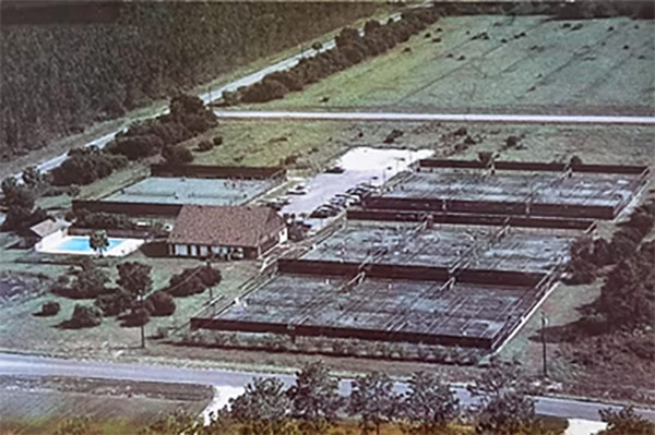 Courtside Tennis in Venice old aerial photo of the facility