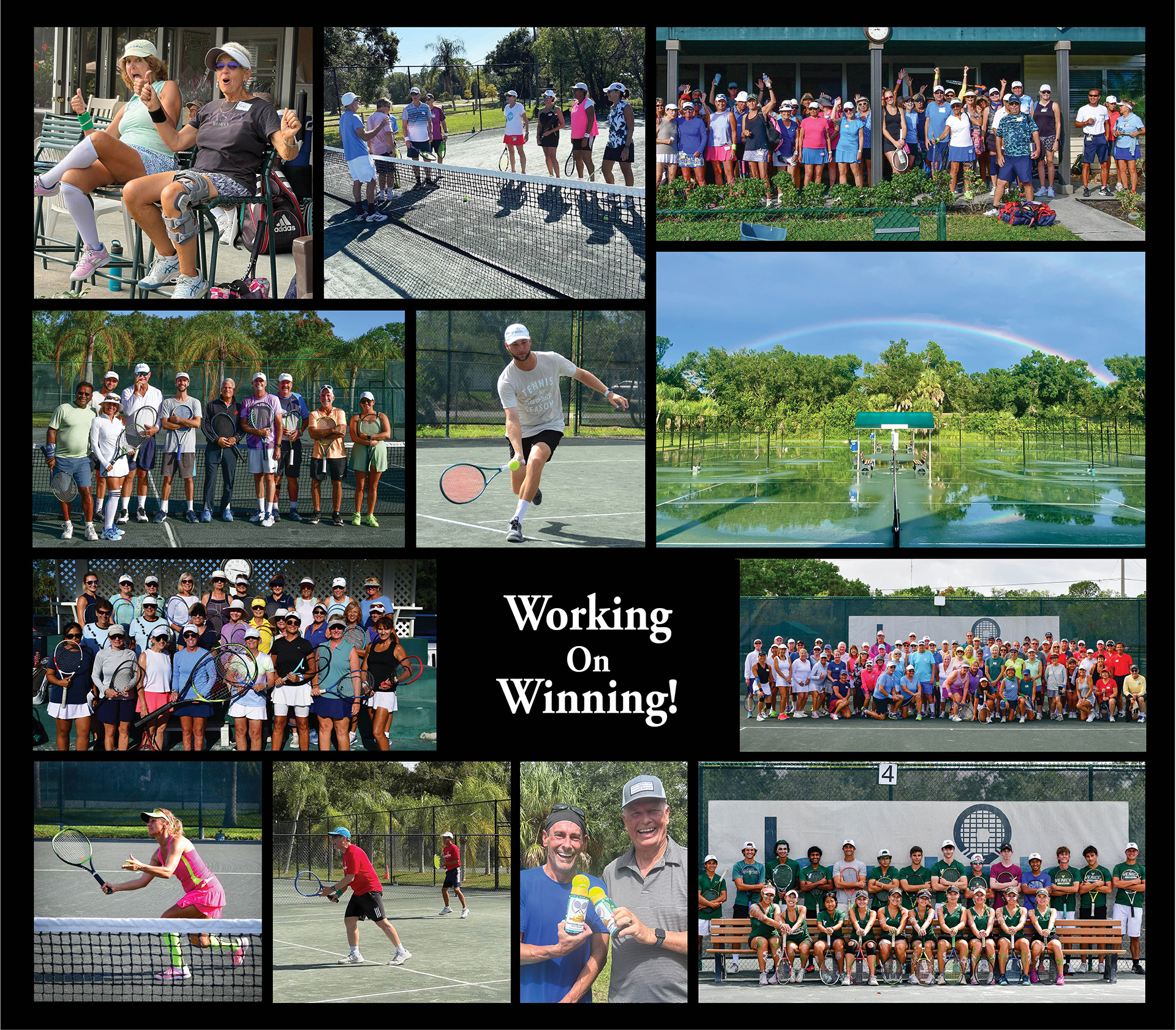 photo montage - Working on Winning! Courtside Tennis Club, Venice, Florida