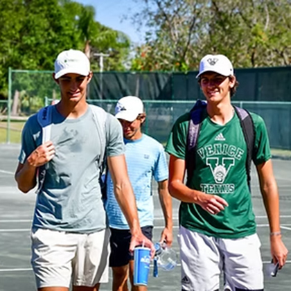 Courtside Tennis Club, Venice, Florida - three players