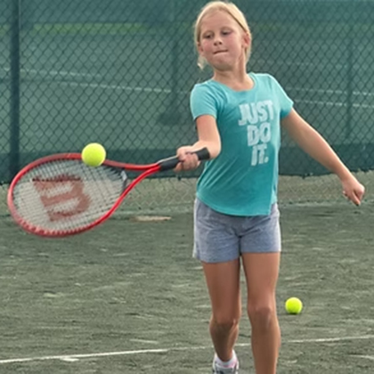 Courtside Tennis Club, Venice, Florida - girl playing tennis