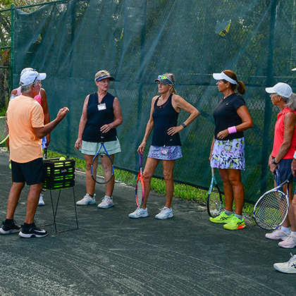 Lessons & Drills at Courtside Tennis Club in Venice, Florida - group lesson