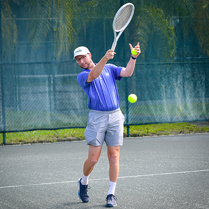 Lessons & Drills at Courtside Tennis Club in Venice, Florida - singles player
