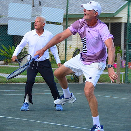Lessons & Drills at Courtside Tennis Club in Venice, Florida - doubles players