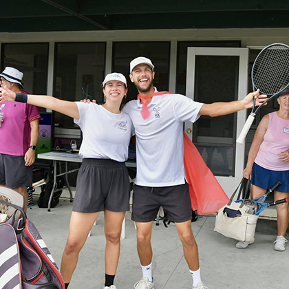 Courtside Tennis Club, Venice, Florida - two players celebrating